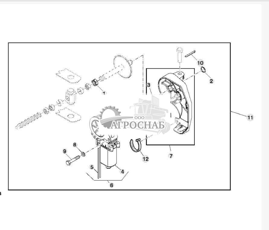 Мотор регулировки привода вентилятора сепаратора 